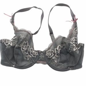DKNY Gray, Off White & Pink Bra - 34D